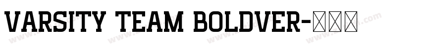 Varsity Team BoldVer字体转换